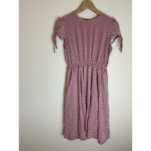 Gal Meets Glam Collection Dress 6 Corinne Pink Polka Dot A-line Midi Pinup Retro - Picture 2 of 6